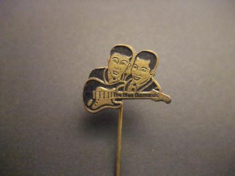 The Blue Diamonds( de broers Riem en Ruud de Wolff) Nederlands zangduo jaren 60, zwart